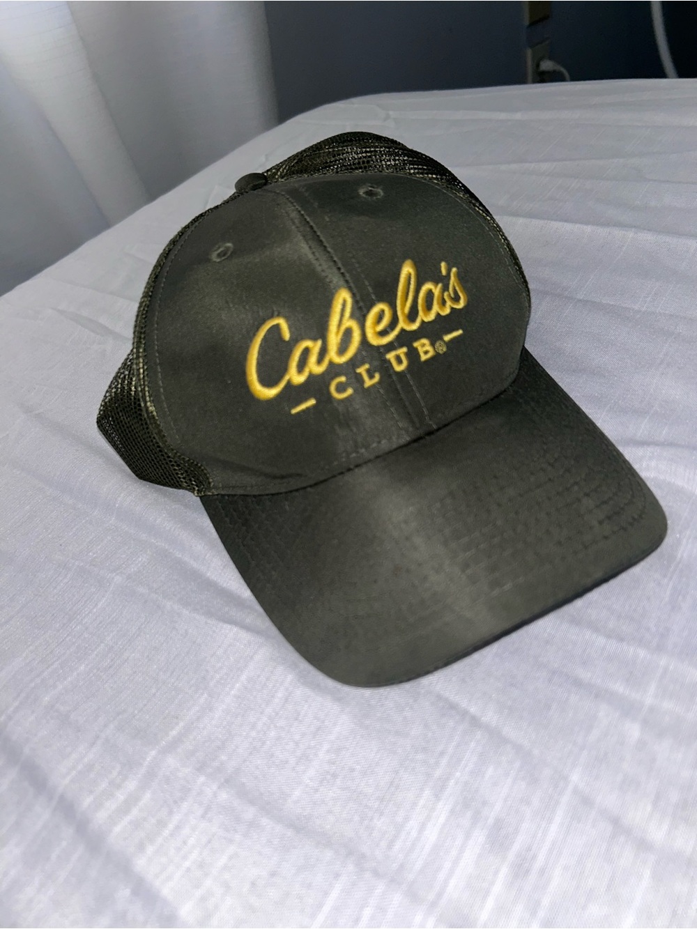 Cabela's Black and Yellow Mesh Back Trucker Hat